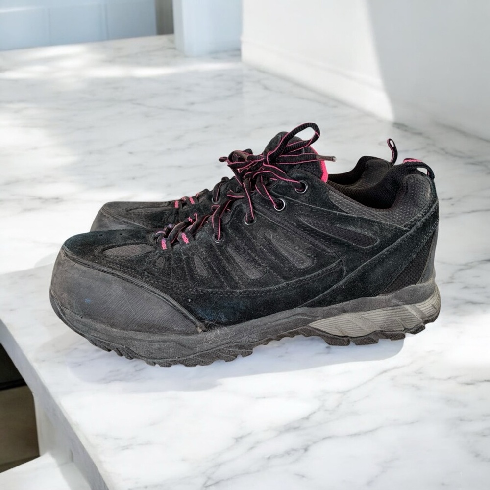 Workload  Oil Resistant Black & Pink Steel Toe Safety Shoe Women's Size 11 US